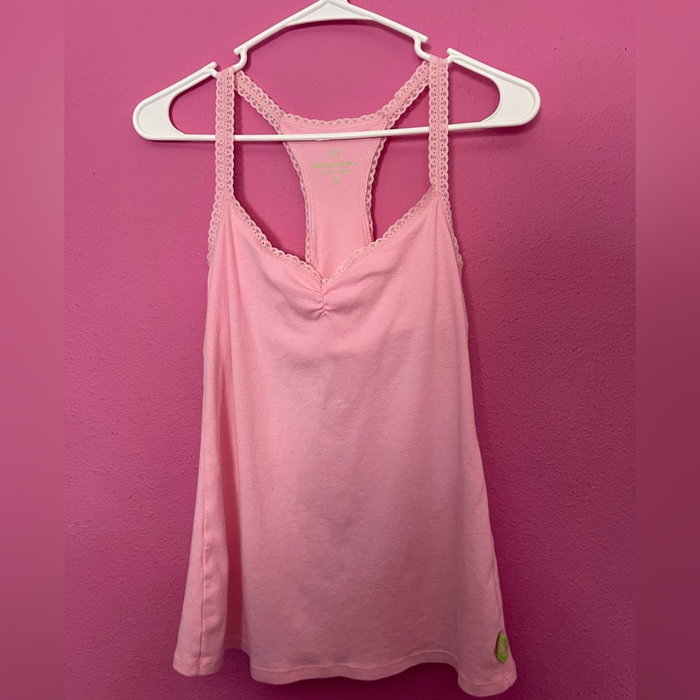 Vintage Victoria Secrete Pink Lacy Tank Top
